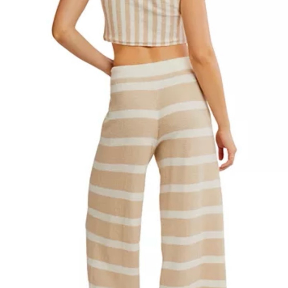 Free People Roberts Stripe Crop Top & Pants Set - Picture 2 of 7